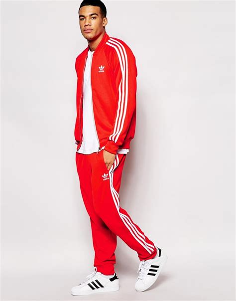 adidas anzug herren rot|Adidas originals anzüge herren.